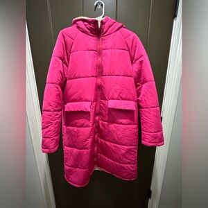 SHEIN Women's Vibrant Pink Puffer Jacket